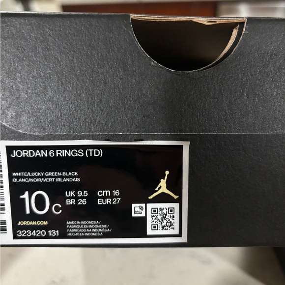 Nike Air Jordan 6 Rings TD Lucky Green White Black 323420-131 Shoe Sneaker - Picture 15 of 15